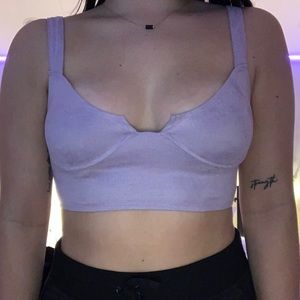 PLT Lavender Crop Top